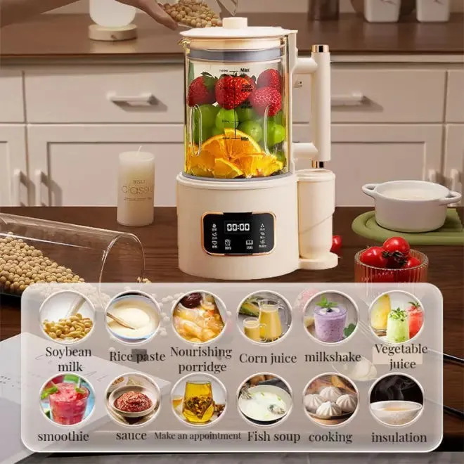 1500ML Large Capacity Multifunctional Mute Juicer for Mother's Day Gift, Portable Juicer, Electric Centrifugal Blender with Soundproof Cover, Bass Wall Breakers Ice Maker for Home Kitchen
