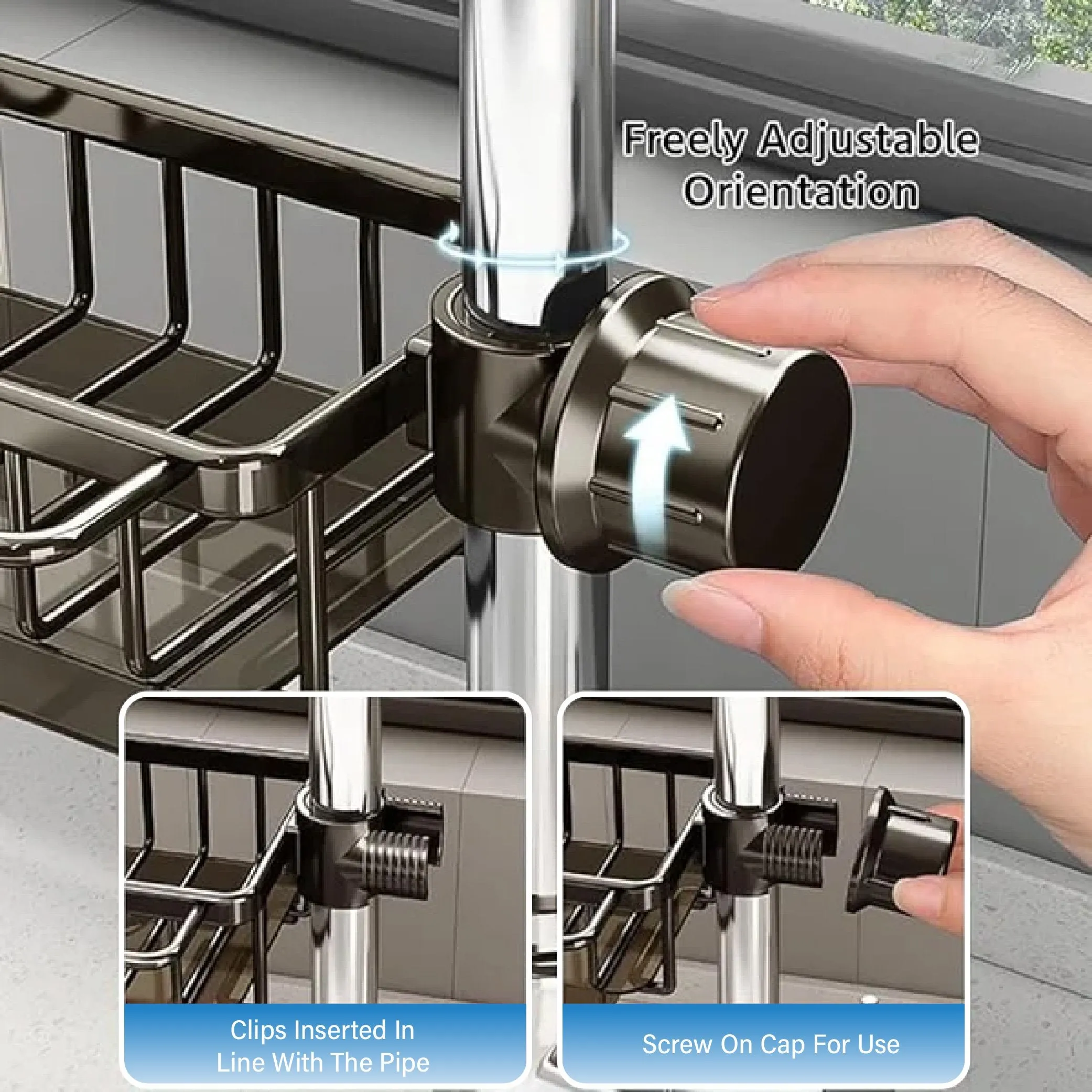 2024 New Arrival Kitchen Sink Faucet Organizer