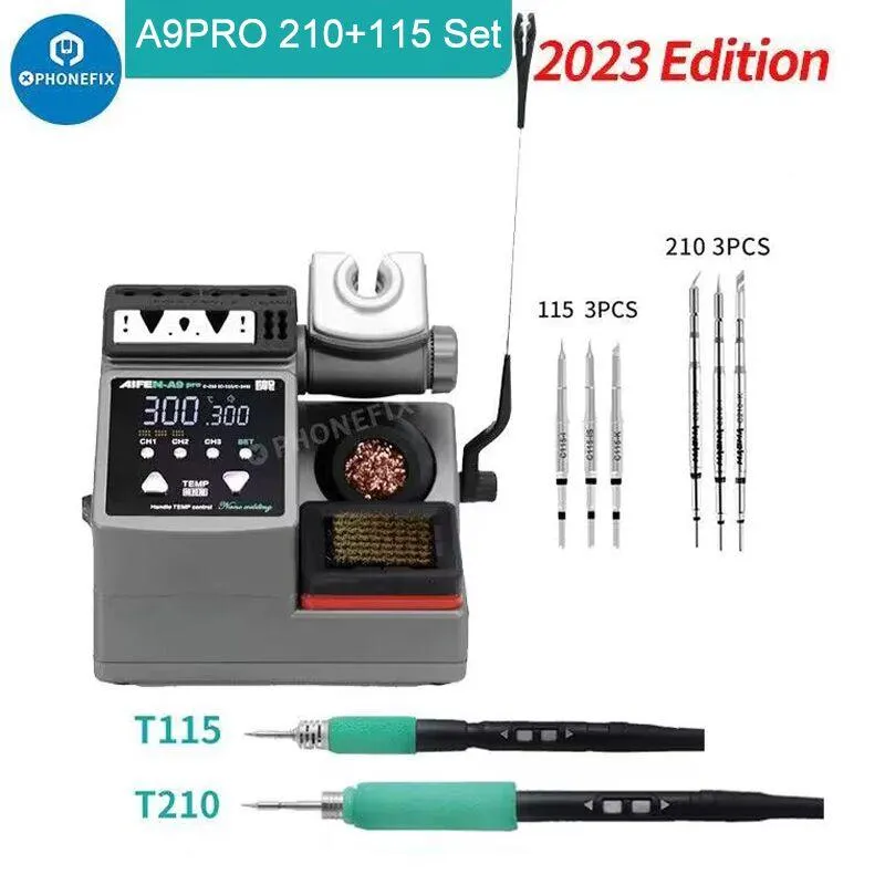 AIFEN A9 Pro 120W Soldering Station C210 C245 C115 Iron Tips