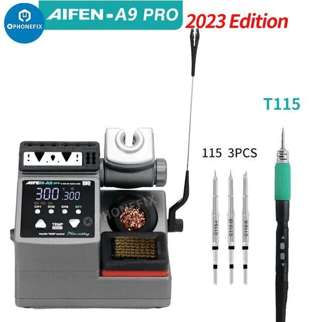 AIFEN A9 Pro 120W Soldering Station C210 C245 C115 Iron Tips