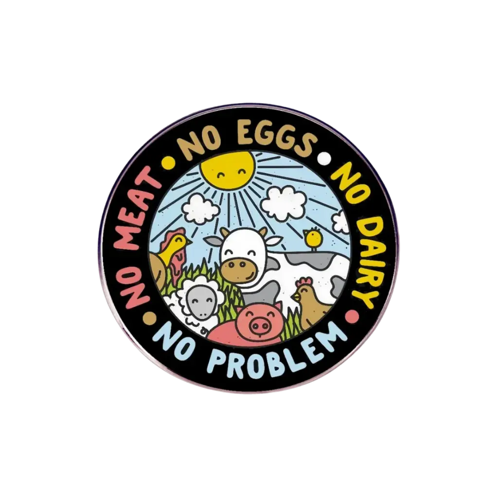 Animals are Friends Not Food Metal Pin
