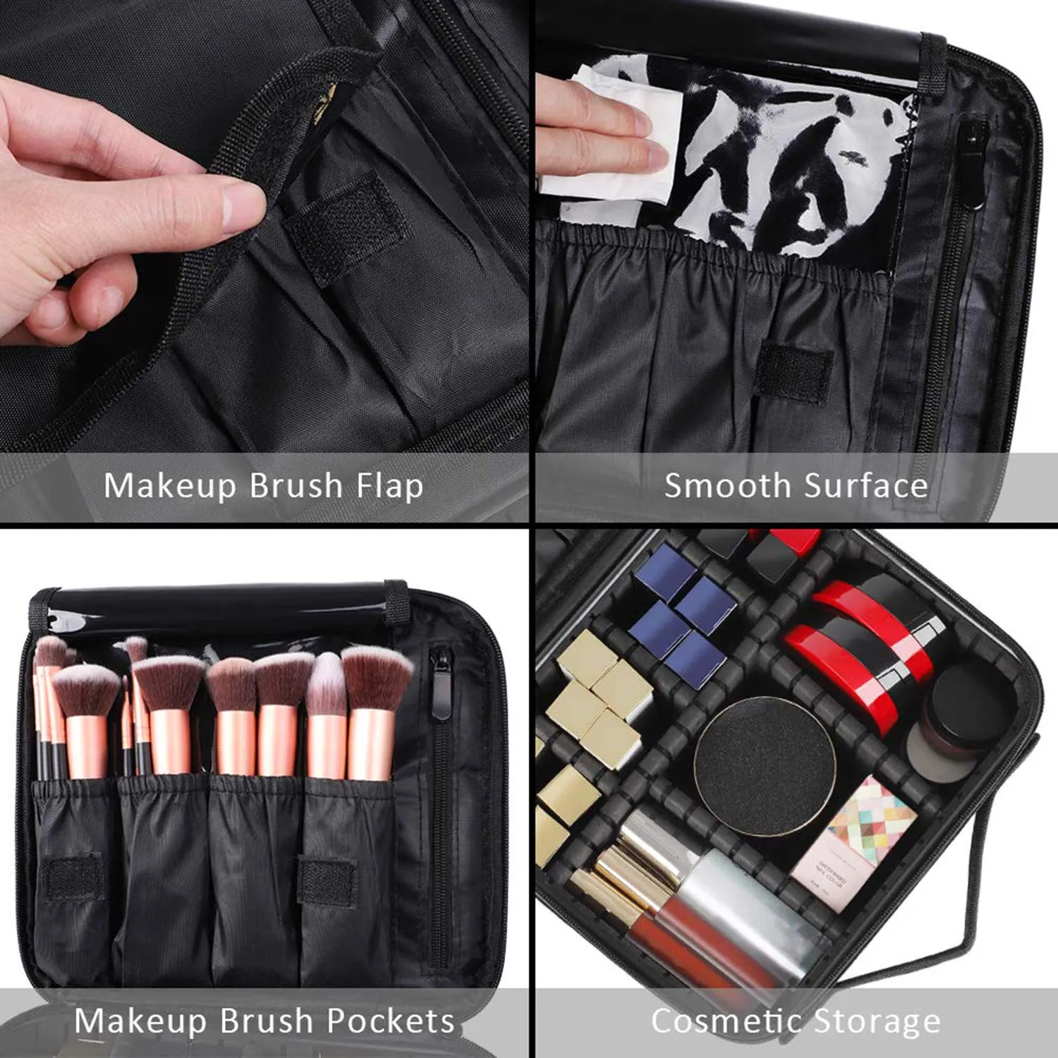 BlushBees® Make up Bag / Cosmetic Storage Box with Adjustable Compartment