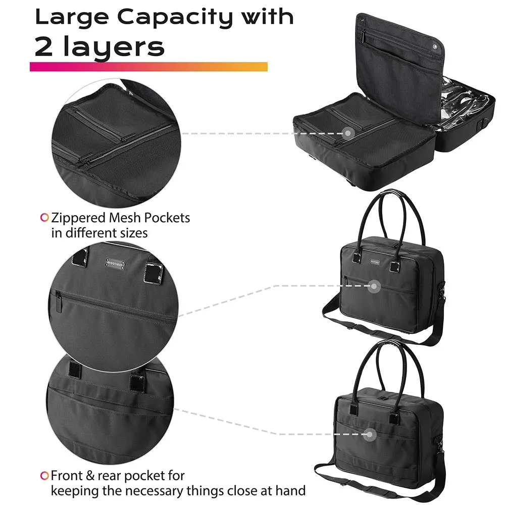 Byootique Makeup Train Case w/ Handles & Strap 420D Nylon