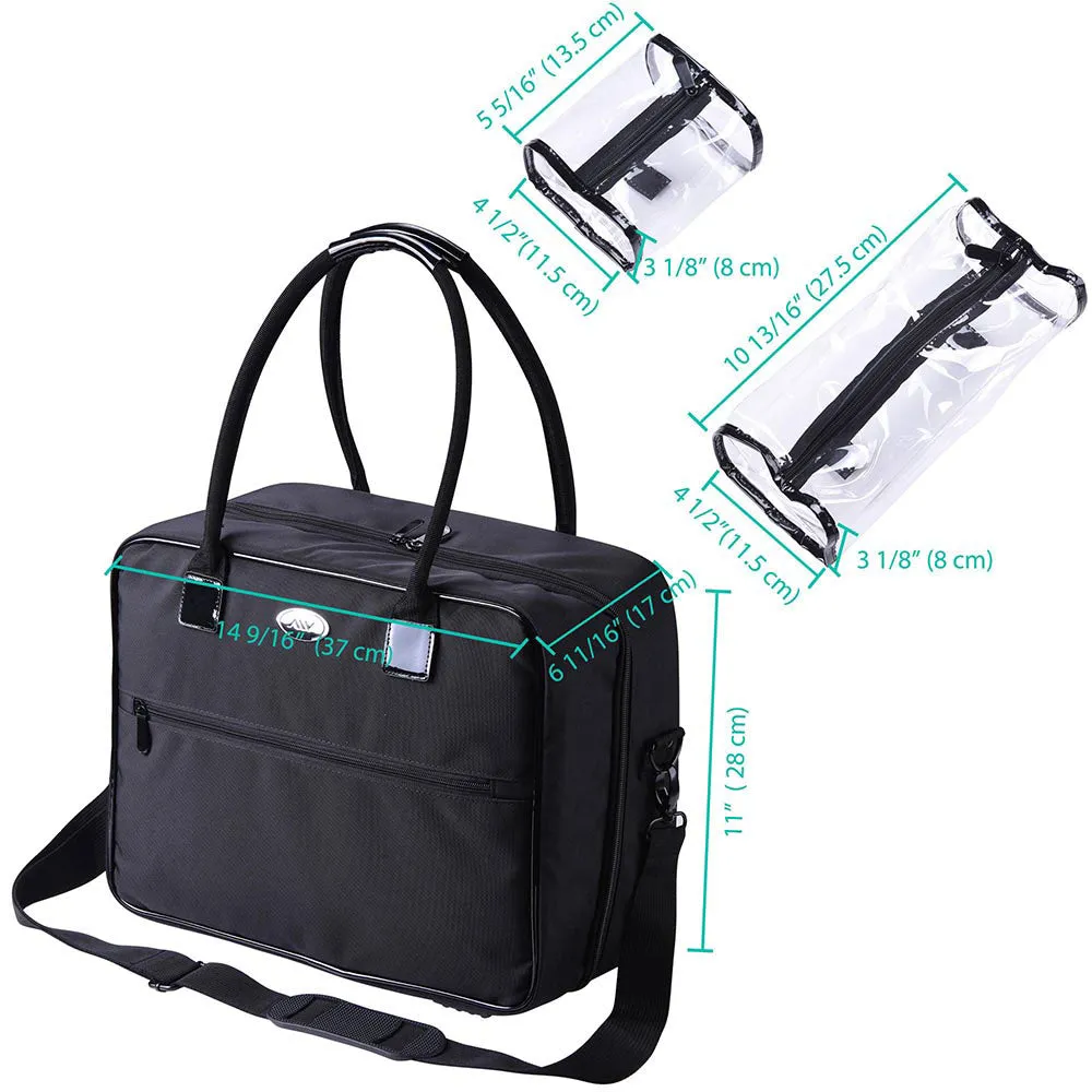 Byootique Makeup Train Case w/ Handles & Strap 420D Nylon