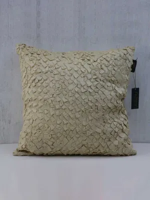Centre Stripe Printed Organic Silk Cushion Cover Black