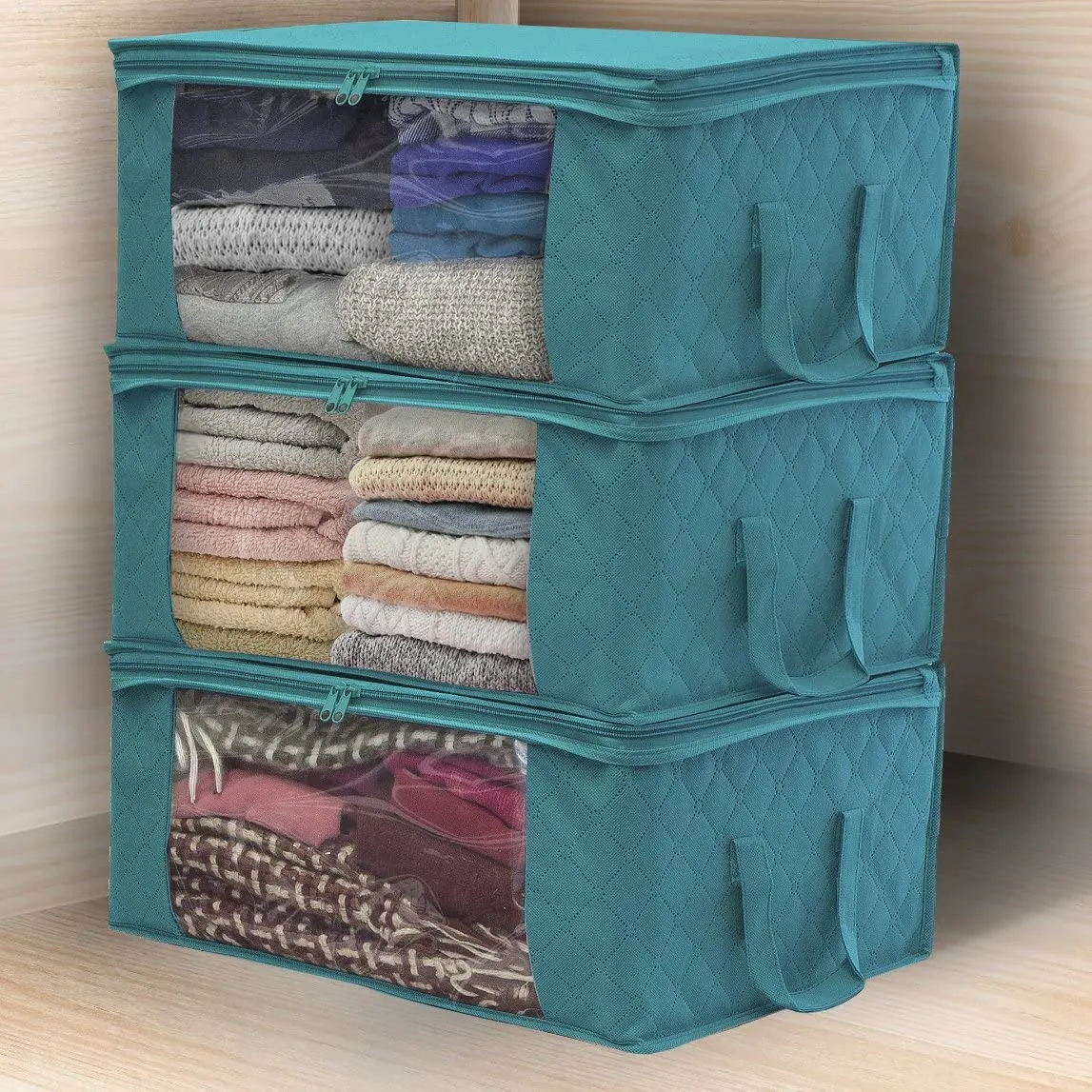 Clear Window Foldable Storage Bag (19.3'' x 14.2'' x 8.3'')