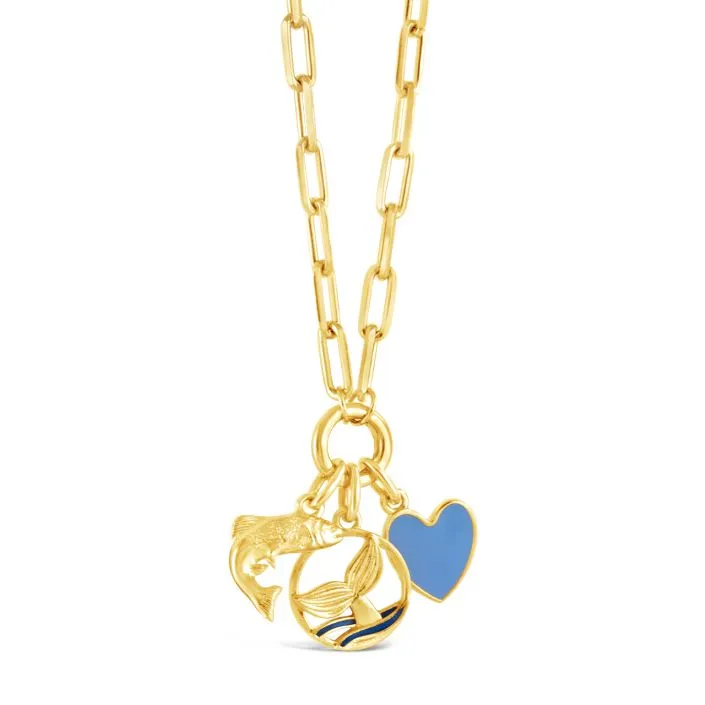 Collectible Travel Treasures? Charm Holder Necklace - 14k Gold Vermeil