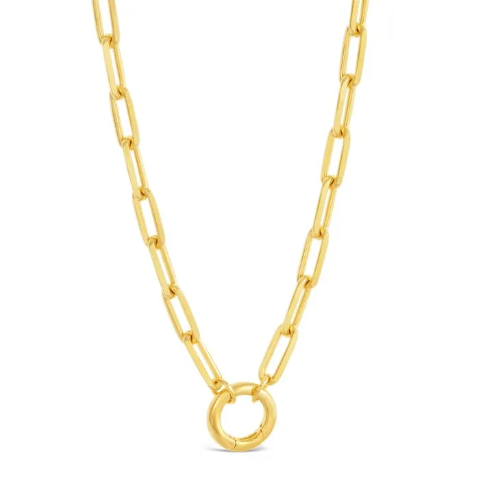 Collectible Travel Treasures? Charm Holder Necklace - 14k Gold Vermeil