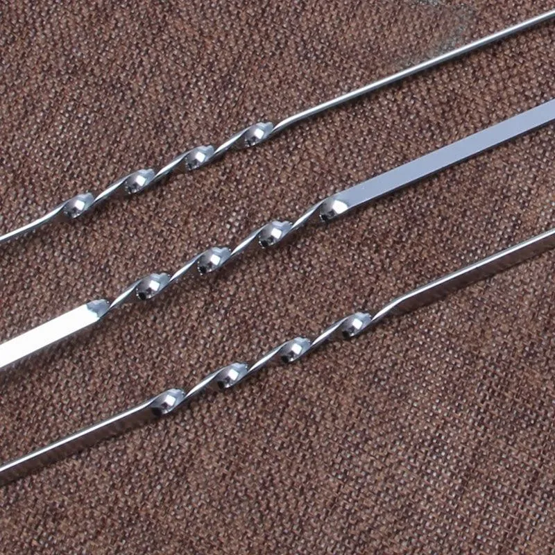 Convenient Heat-Resistant Durable Flat Stainless Steel Skewers Set