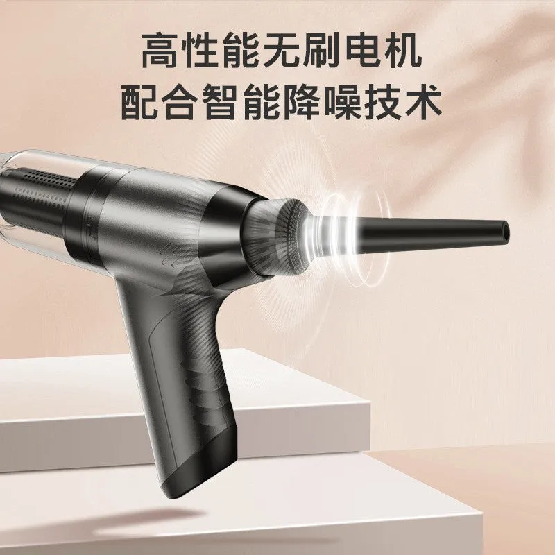 Cross-border brushless vacuum cleaner car household wireless charging cleaner casually sucks mini handheld hair cleaner blowing dust