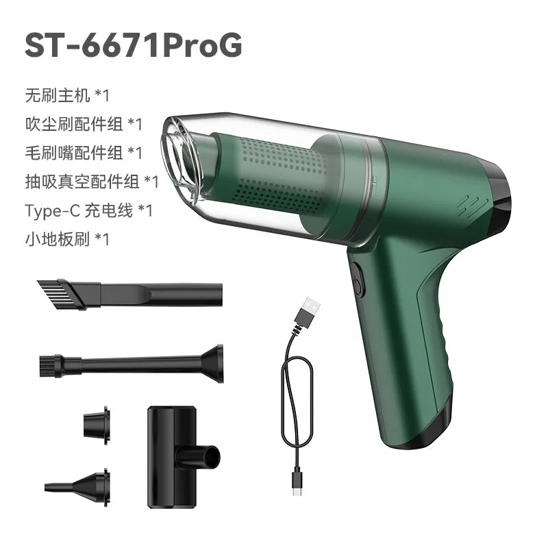 Cross-border brushless vacuum cleaner car household wireless charging cleaner casually sucks mini handheld hair cleaner blowing dust
