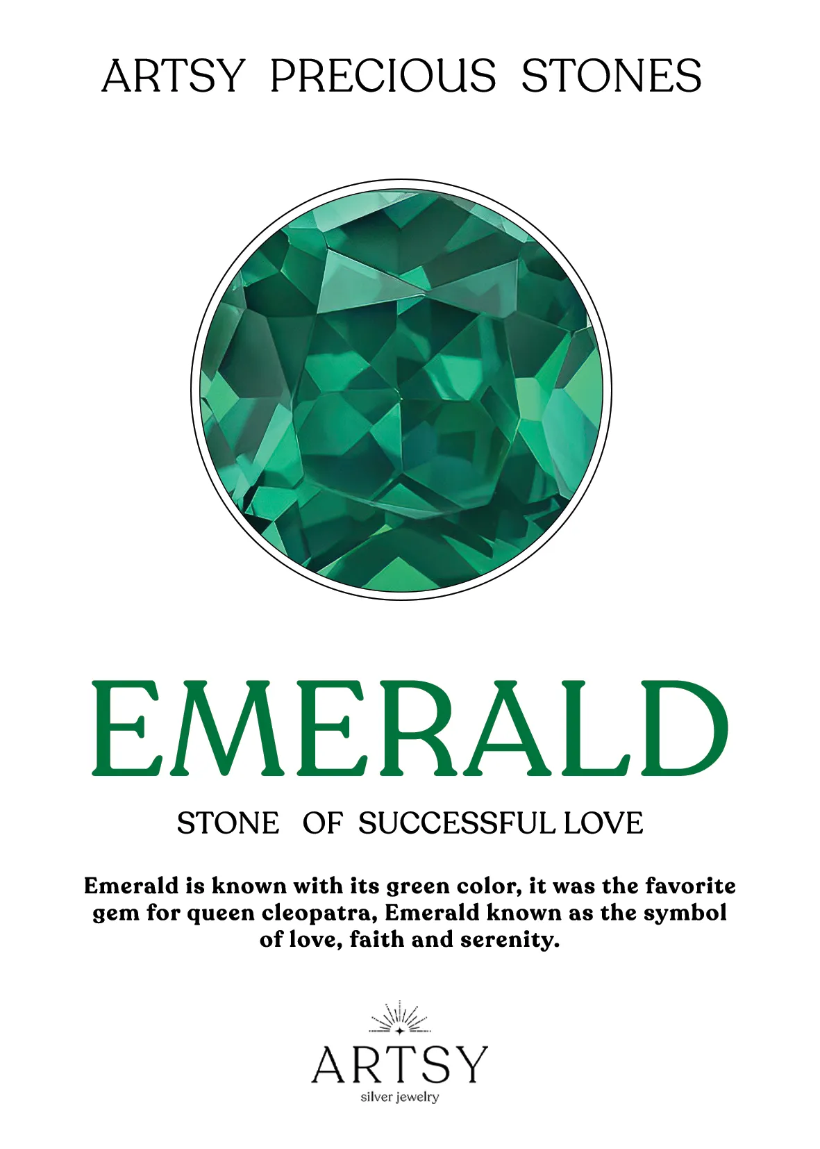 Curved Emerald Stone Band