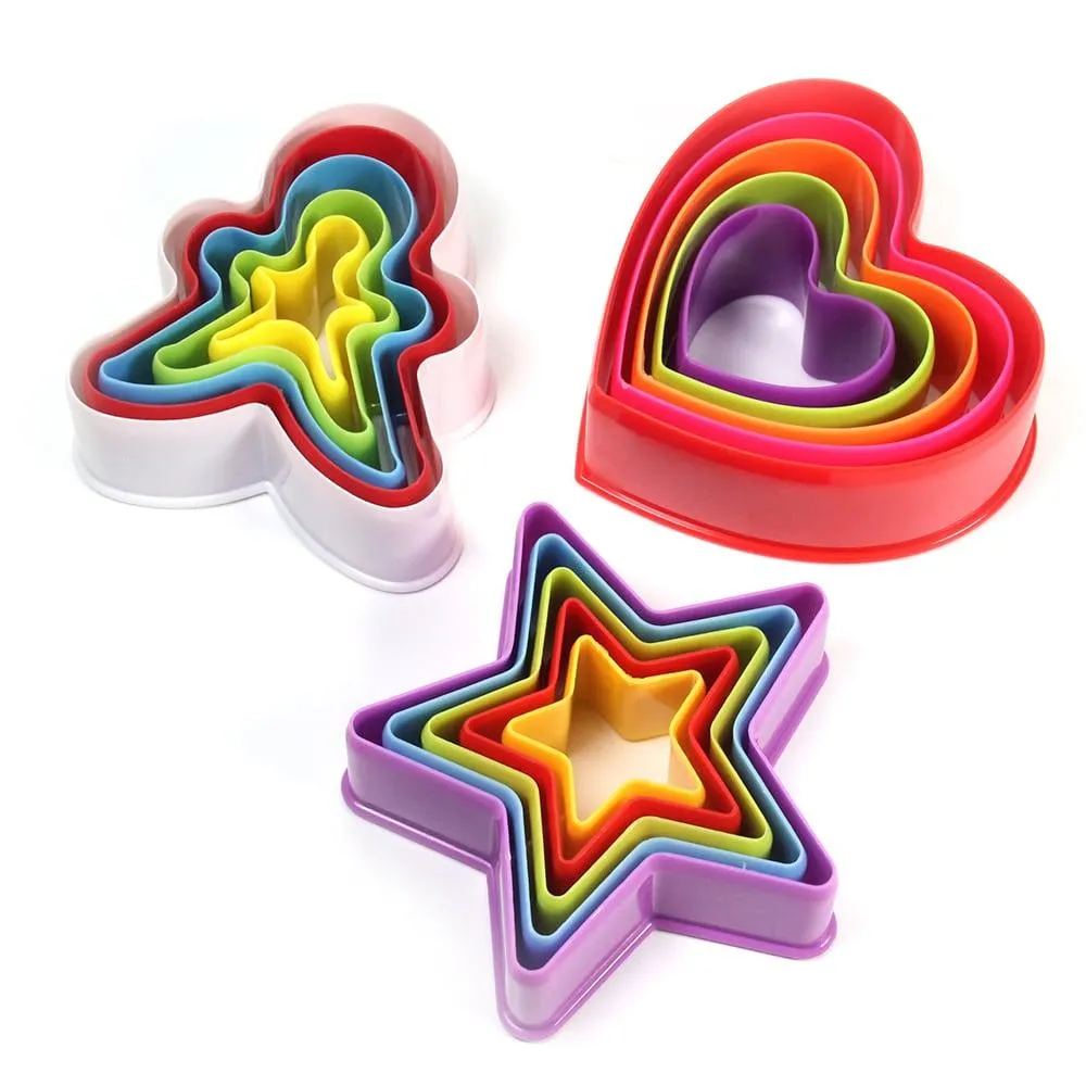 Cute Multistyle Eco-Friendly Plastic Cookie Cutters Set