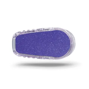 Dexcom G6 transmitter sticker: Purple glitter