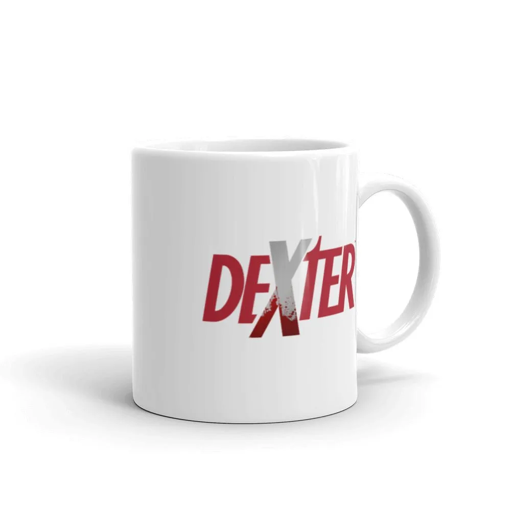 Dexter Splatter Logo White Mug
