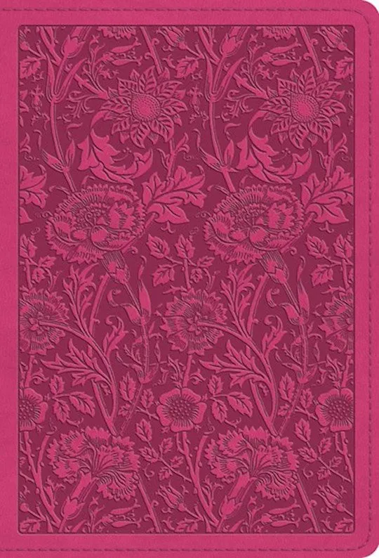 ESV Large Print Compact Bible-Berry Floral Design TruTone