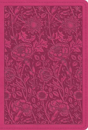 ESV Large Print Compact Bible-Berry Floral Design TruTone