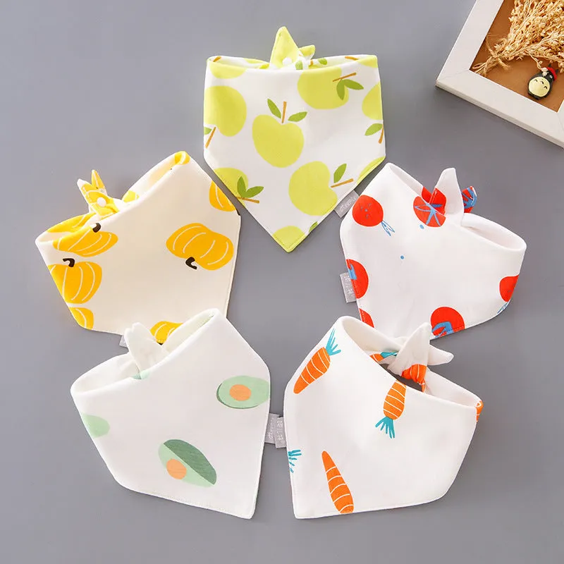 Fashionable Cotton Baby Bandana Bibs Set