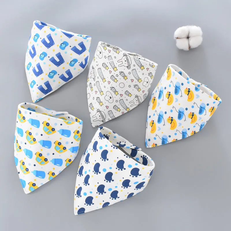 Fashionable Cotton Baby Bandana Bibs Set