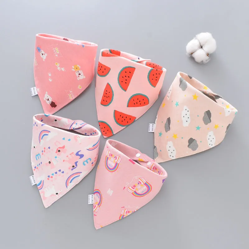 Fashionable Cotton Baby Bandana Bibs Set