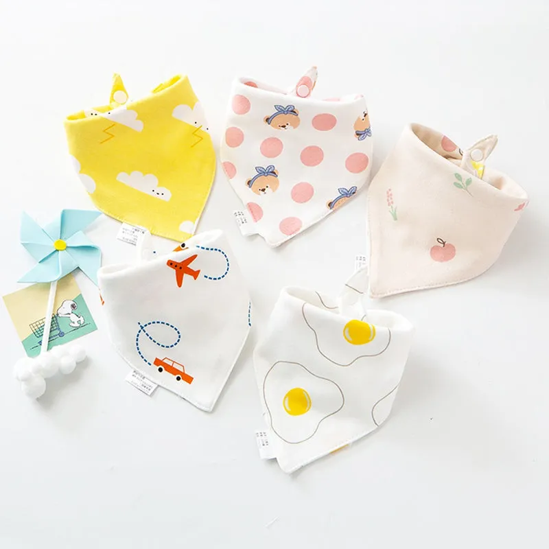Fashionable Cotton Baby Bandana Bibs Set