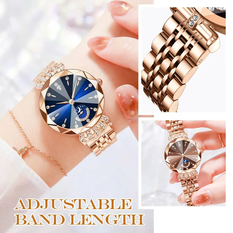 Fashionable Diamond Moon Star Watch for Women