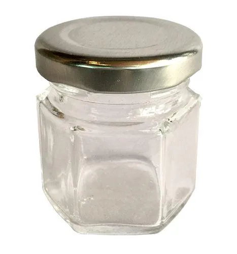 Hexagon Mini Glass Jar 24 pcs Set