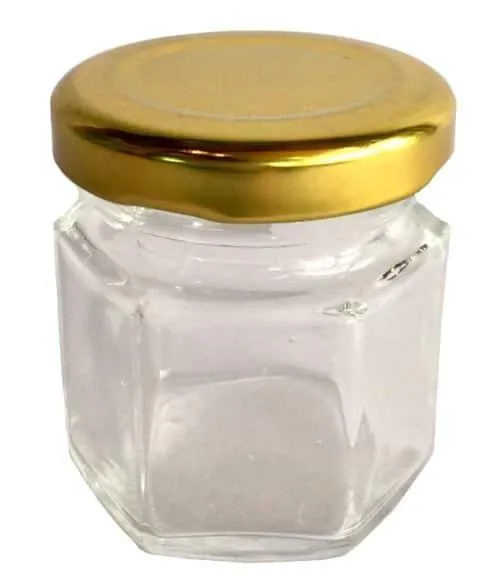 Hexagon Mini Glass Jar 24 pcs Set
