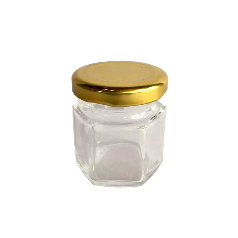 Hexagon Mini Glass Jar 24 pcs Set