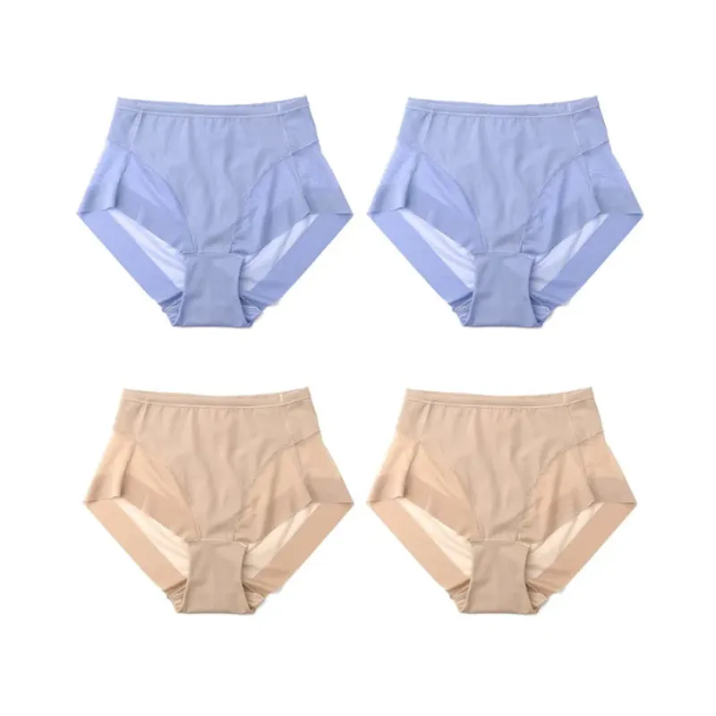 High Waist Ice Silk Shaping Briefs Translucent and sexy