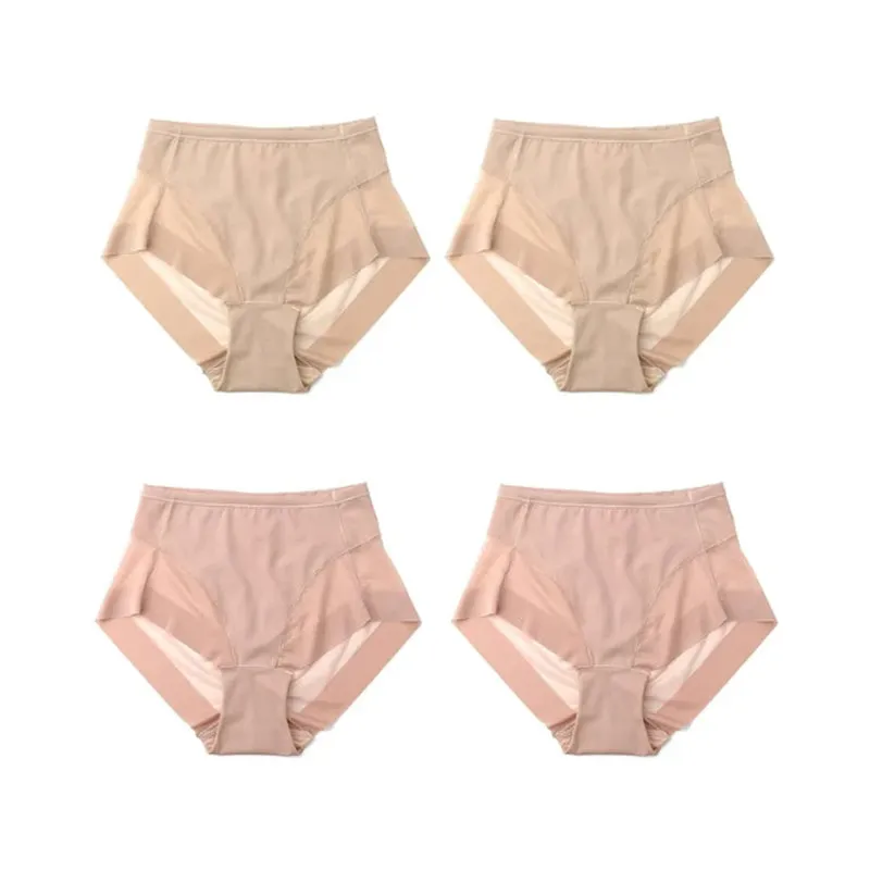 High Waist Ice Silk Shaping Briefs Translucent and sexy