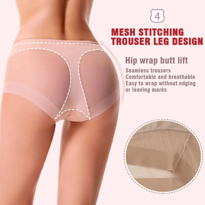 High Waist Ice Silk Shaping Briefs Translucent and sexy