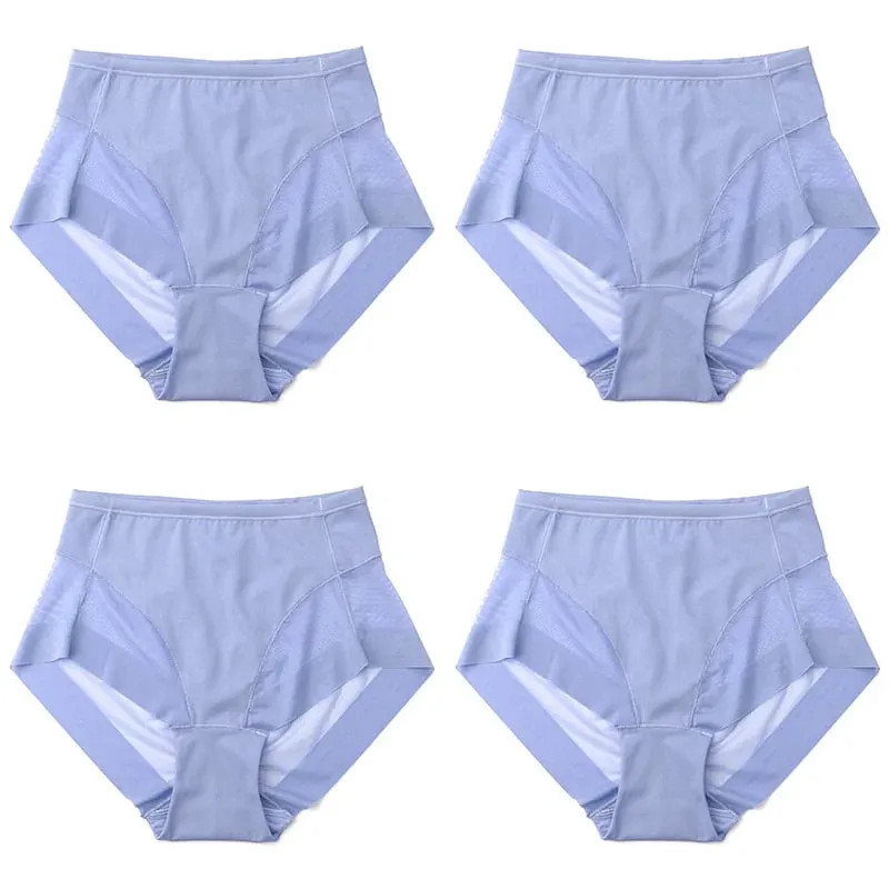 High Waist Ice Silk Shaping Briefs Translucent and sexy