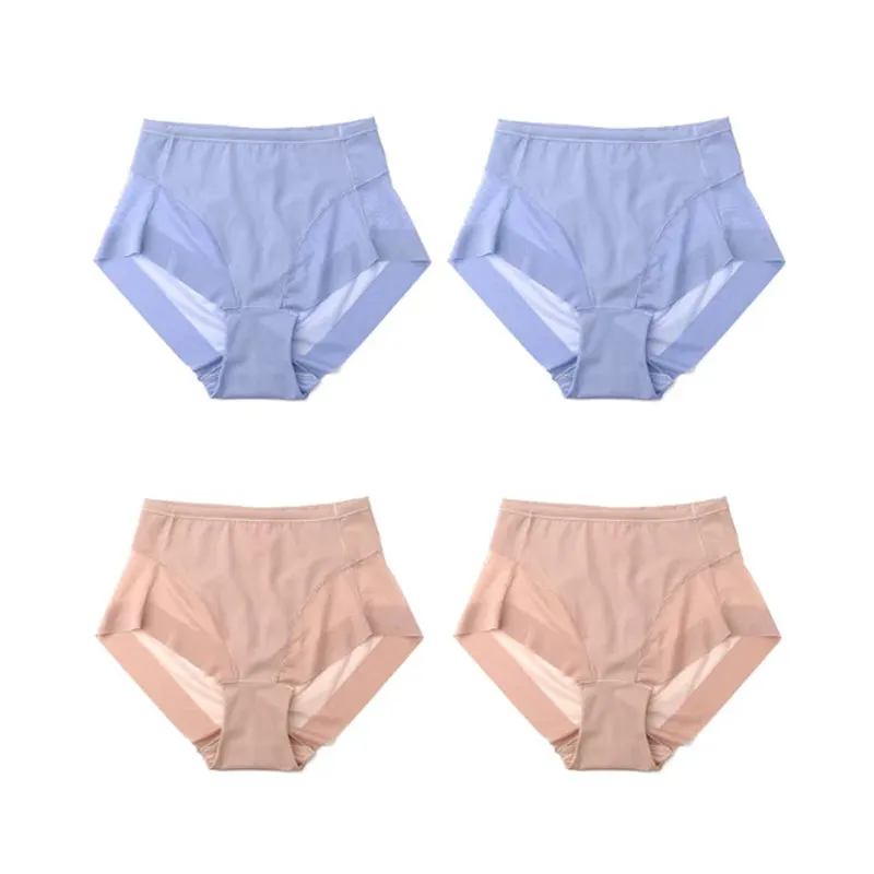 High Waist Ice Silk Shaping Briefs Translucent and sexy