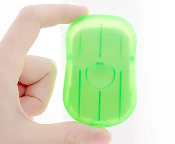 HUXIA Beauty Travel Soap 20pcs 1 Disposable Box Soap Portable Mini Paper Soap