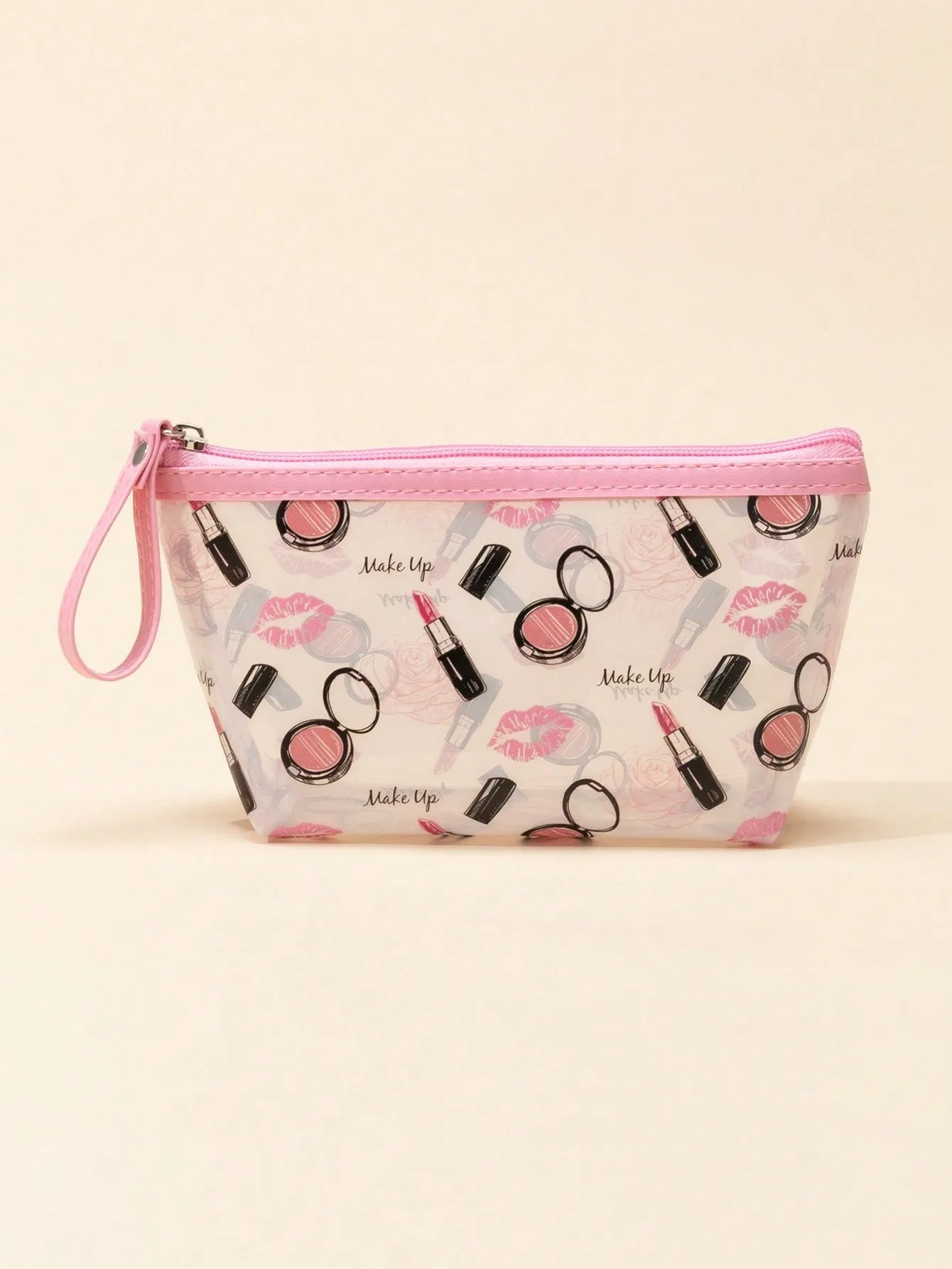 Lips Lipstick Blue Makeup Bag Cosmetic Organizer Toiletries Bag Makeup Organizer