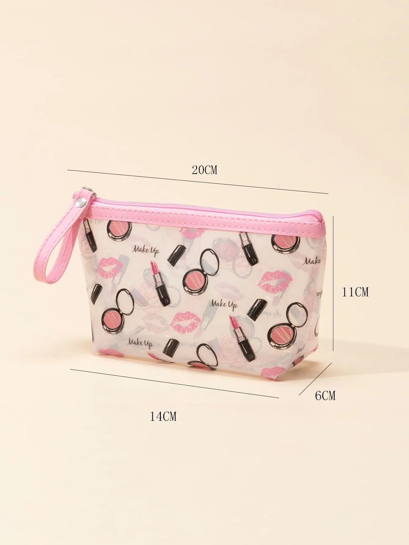 Lips Lipstick Blue Makeup Bag Cosmetic Organizer Toiletries Bag Makeup Organizer