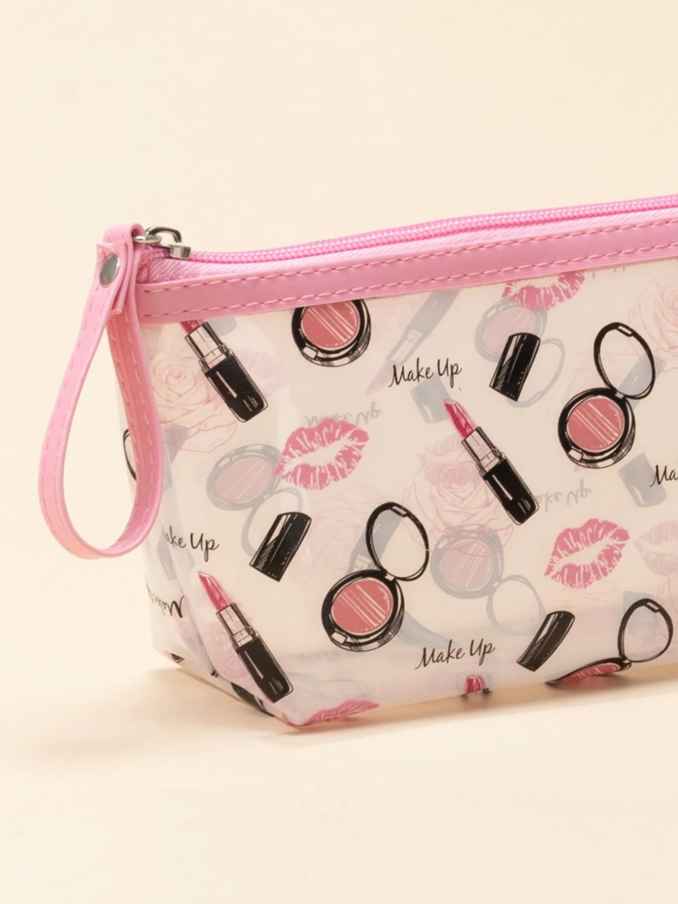 Lips Lipstick Blue Makeup Bag Cosmetic Organizer Toiletries Bag Makeup Organizer