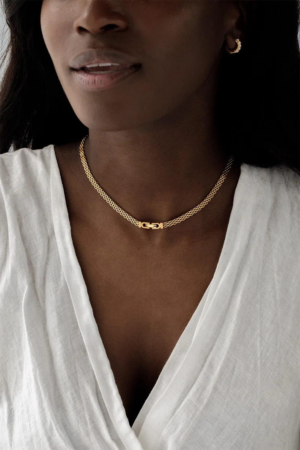 Mesh Necklace 14K Gold Plated