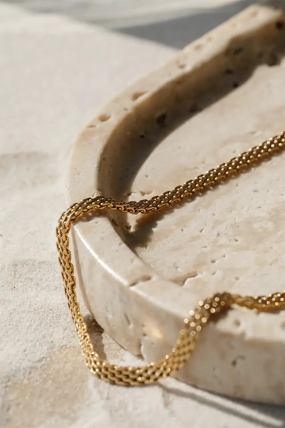 Mesh Necklace 14K Gold Plated