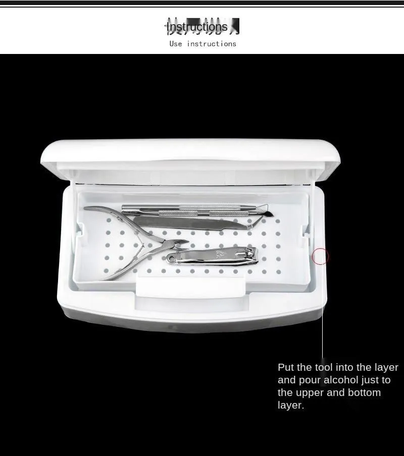 Nail Art Tool Sterilization Box Alcohol Cleaning Simple And Convenient Operation