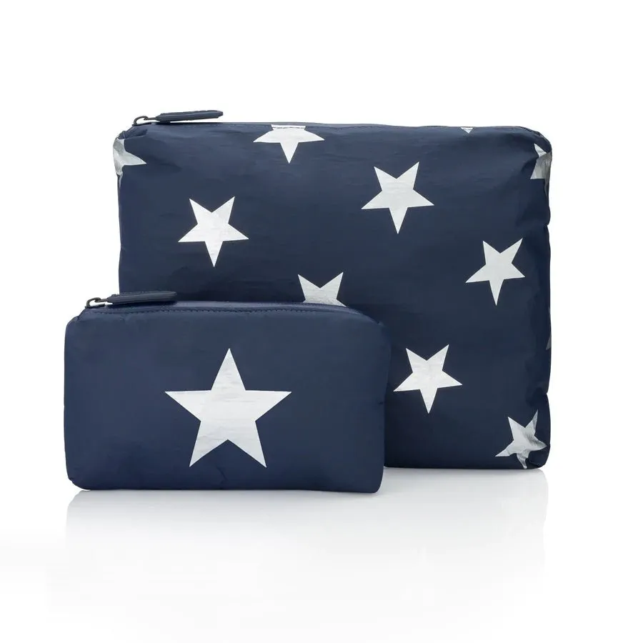 Navy w/Silver Stars - Set/2