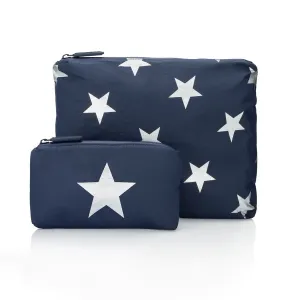 Navy w/Silver Stars - Set/2