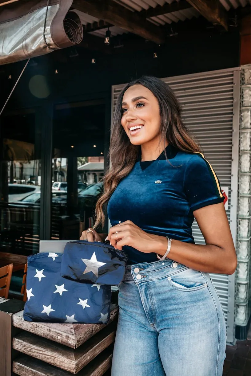 Navy w/Silver Stars - Set/2