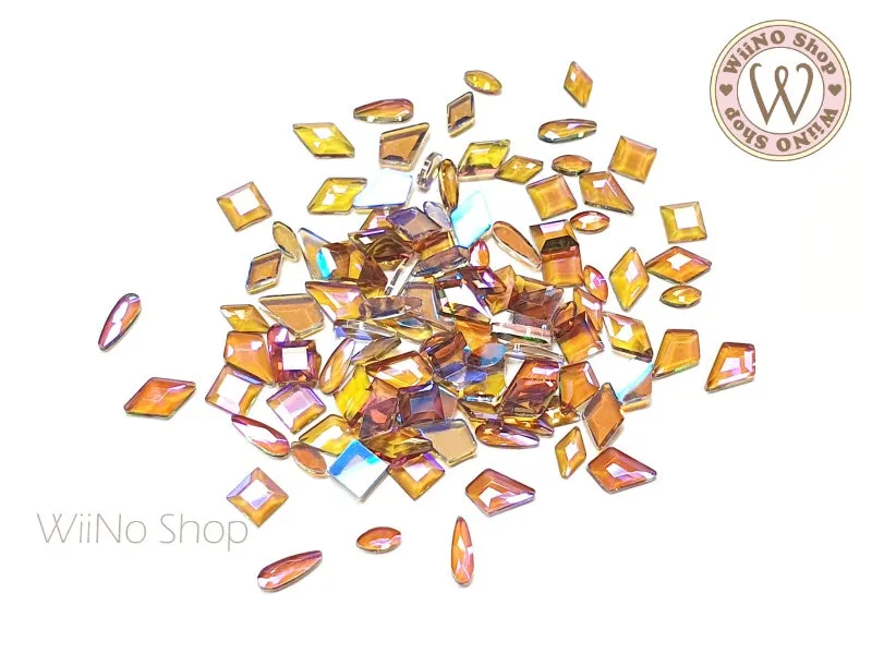 Phantom Iridescent Transparent Flatback Mix Crystals - 20 pcs
