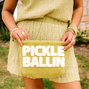 Pickleballin Teddy Pouch Cosmetics Bag