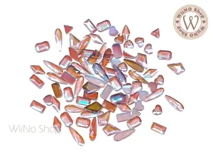 Purple Iridescent Transparent Flatback Mix Crystals - 20 pcs
