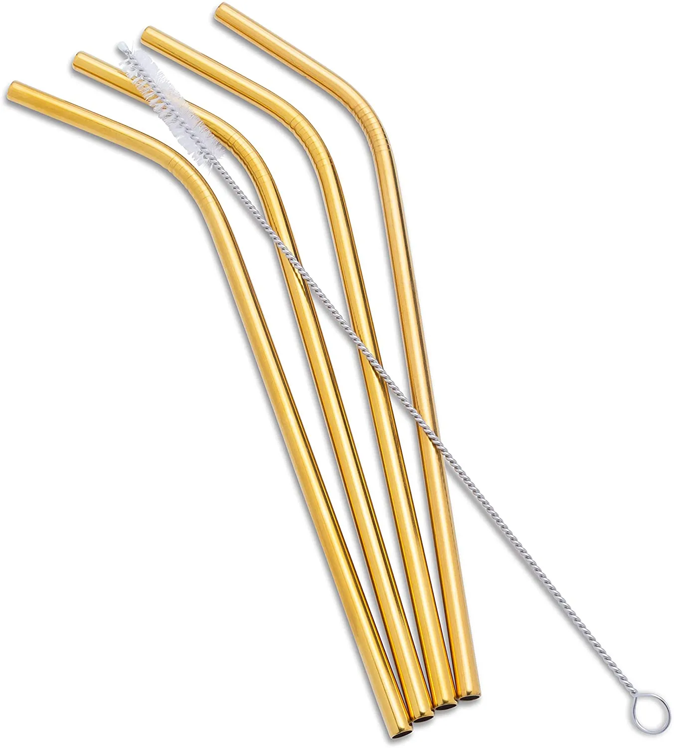 Reusable Bent Straws with Brush