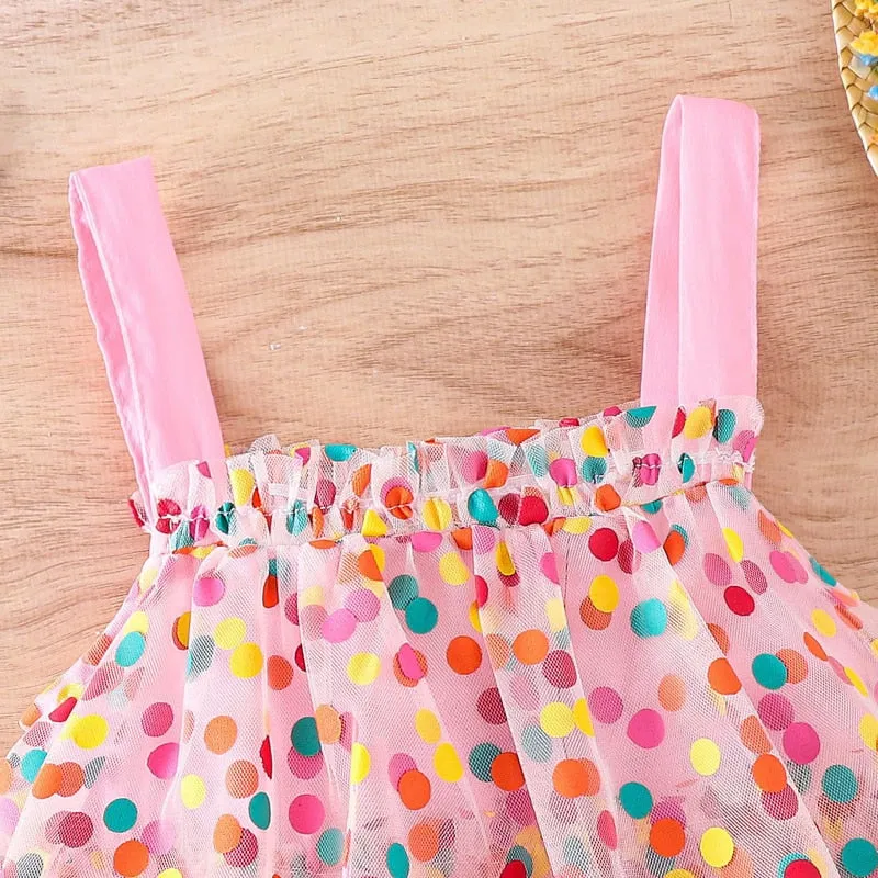 Tandy - Confetti Rainbow Polka Dot Tulle Dress