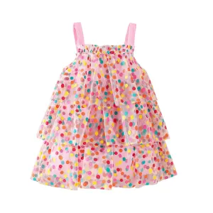 Tandy - Confetti Rainbow Polka Dot Tulle Dress